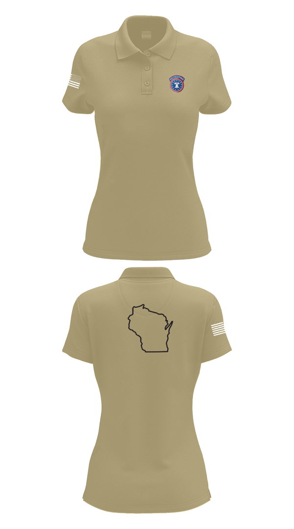 Womens Short Sleeve Performance Polo, Waukesha recruiting station, Army, Teamtime, Team time, sublimation, custom sports apparel, team uniforms, spirit wear, spiritwear, sports uniforms, custom shirts, team store, custom team store, fundraiser sports, apparel fundraiser