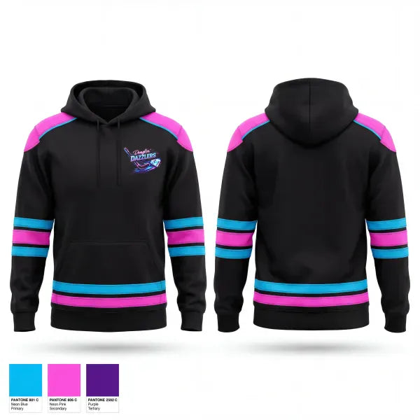 Hoodie, Danglin’ Dazzlers, Ice Hockey, Teamtime, Team time, sublimation, custom sports apparel, team uniforms, spirit wear, spiritwear, sports uniforms, custom shirts, team store, custom team store, fundraiser sports, apparel fundraiser