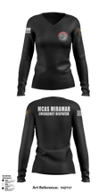 MCAS Miramar Emergency Dispatch Women's Long Sleeve V-neck Shirt - 5