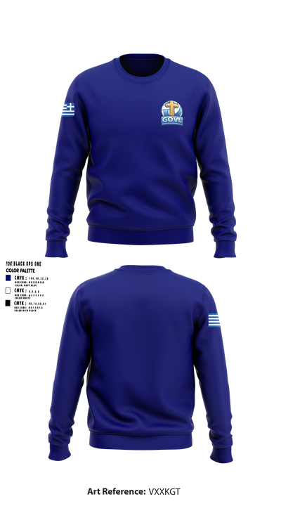 Greek Orthodox Volleyball League 97213591 Crew Neck Sweatshirt - 3