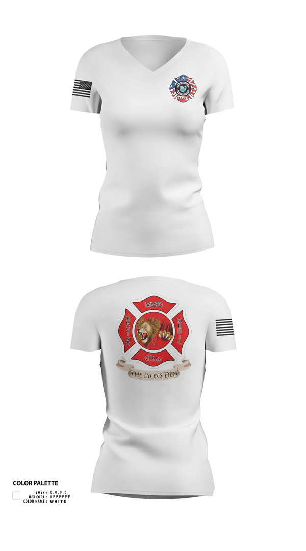 Womens Short Sleeve Vneck Shirt, Company 52, Fire Department, Teamtime, Team time, sublimation, custom sports apparel, team uniforms, spirit wear, spiritwear, sports uniforms, custom shirts, team store, custom team store, fundraiser sports, apparel fundraiser