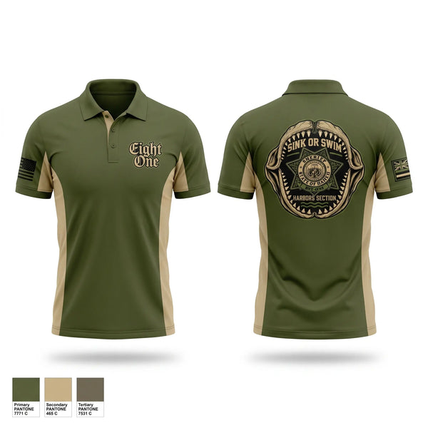 Short Sleeve Performance Polo, State of Hawaii DLE Harbors, Police, Teamtime, Team time, sublimation, custom sports apparel, team uniforms, spirit wear, spiritwear, sports uniforms, custom shirts, team store, custom team store, fundraiser sports, apparel fundraiser