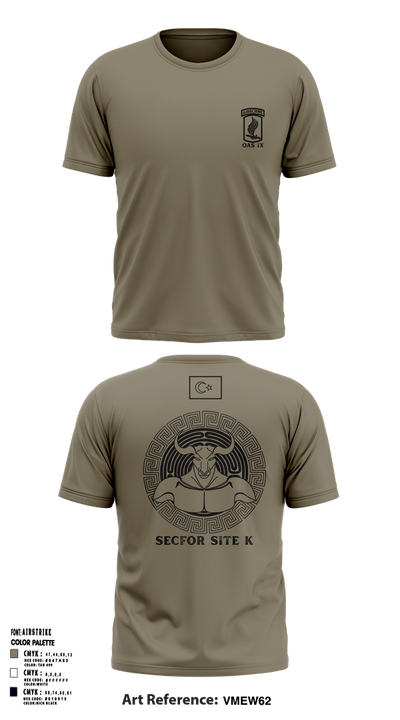 173RD SECFOR OAS IX 9040611 Short Sleeve Performance Shirt - 23
