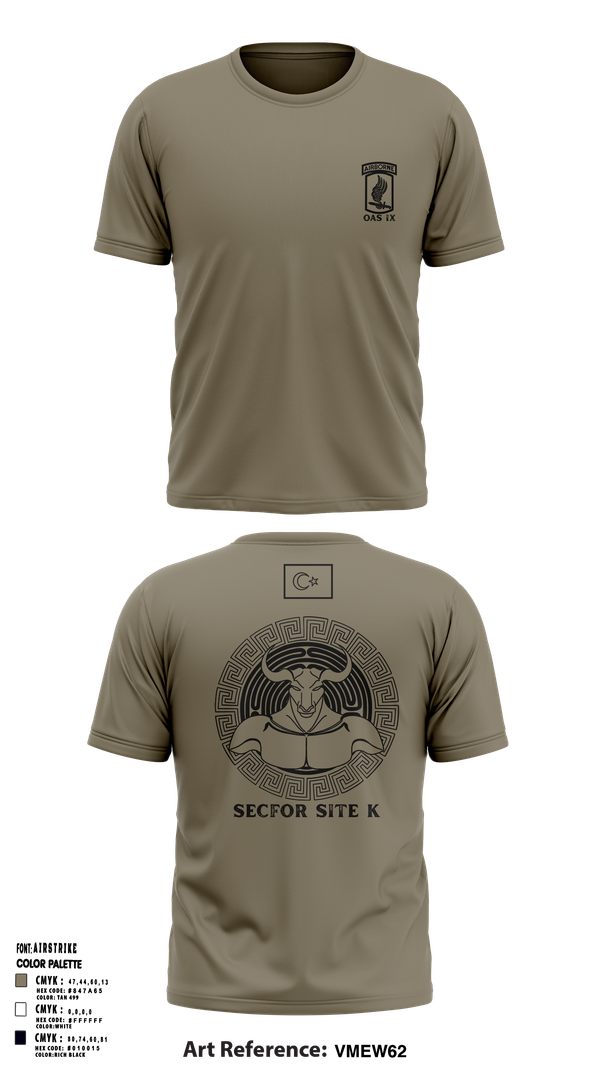 Old School Cotton Feel Shirt, 173RD SECFOR OAS IX, Army, Teamtime, Team time, sublimation, custom sports apparel, team uniforms, spirit wear, spiritwear, sports uniforms, custom shirts, team store, custom team store, fundraiser sports, apparel fundraiser