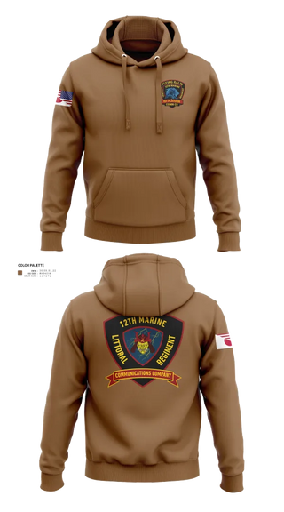 Hoodie, 12th MLR Headquarters Element, Marines, Teamtime, Team time, sublimation, custom sports apparel, team uniforms, spirit wear, spiritwear, sports uniforms, custom shirts, team store, custom team store, fundraiser sports, apparel fundraiser