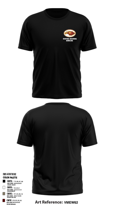 Central Regional High School Bowling 42780139 Short Sleeve Performance Shirt - 4
