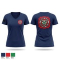 Moosup Valley Fire Company Women's Short Sleeve V-neck Shirt - 1
