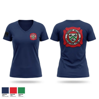 Womens Short Sleeve Vneck Shirt, Moosup Valley Fire Company, Fire Department, Teamtime, Team time, sublimation, custom sports apparel, team uniforms, spirit wear, spiritwear, sports uniforms, custom shirts, team store, custom team store, fundraiser sports, apparel fundraiser