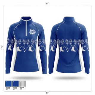 Quarter Zip Jacket, North Jefferson Jettes, Spirit Store, Teamtime, Team time, sublimation, custom sports apparel, team uniforms, spirit wear, spiritwear, sports uniforms, custom shirts, team store, custom team store, fundraiser sports, apparel fundraiser