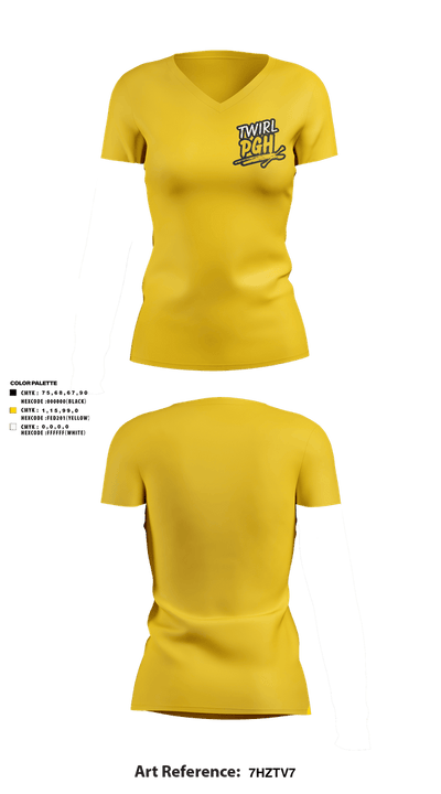 Twirl PGH 8143457 Women's Short Sleeve V-neck Shirt - 5