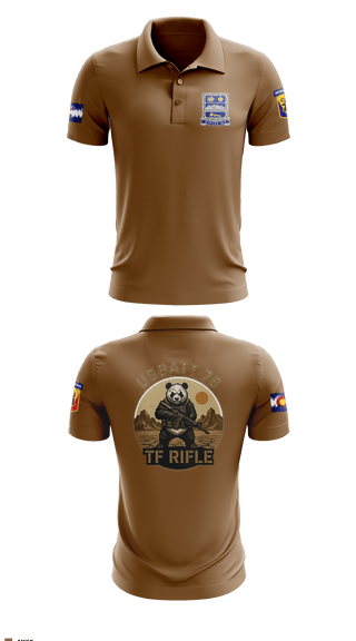Short Sleeve Performance Polo, 1-157th IN BN, National Guard, Teamtime, Team time, sublimation, custom sports apparel, team uniforms, spirit wear, spiritwear, sports uniforms, custom shirts, team store, custom team store, fundraiser sports, apparel fundraiser