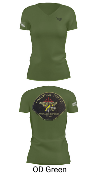 Womens Short Sleeve Vneck Shirt, Roseville E.R.T., , Teamtime, Team time, sublimation, custom sports apparel, team uniforms, spirit wear, spiritwear, sports uniforms, custom shirts, team store, custom team store, fundraiser sports, apparel fundraiser