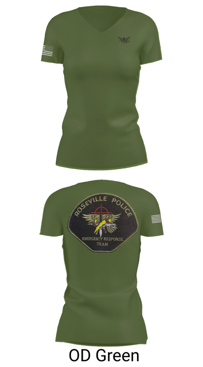 Roseville E.R.T. 91659020 Women's Short Sleeve V-neck Shirt - 46