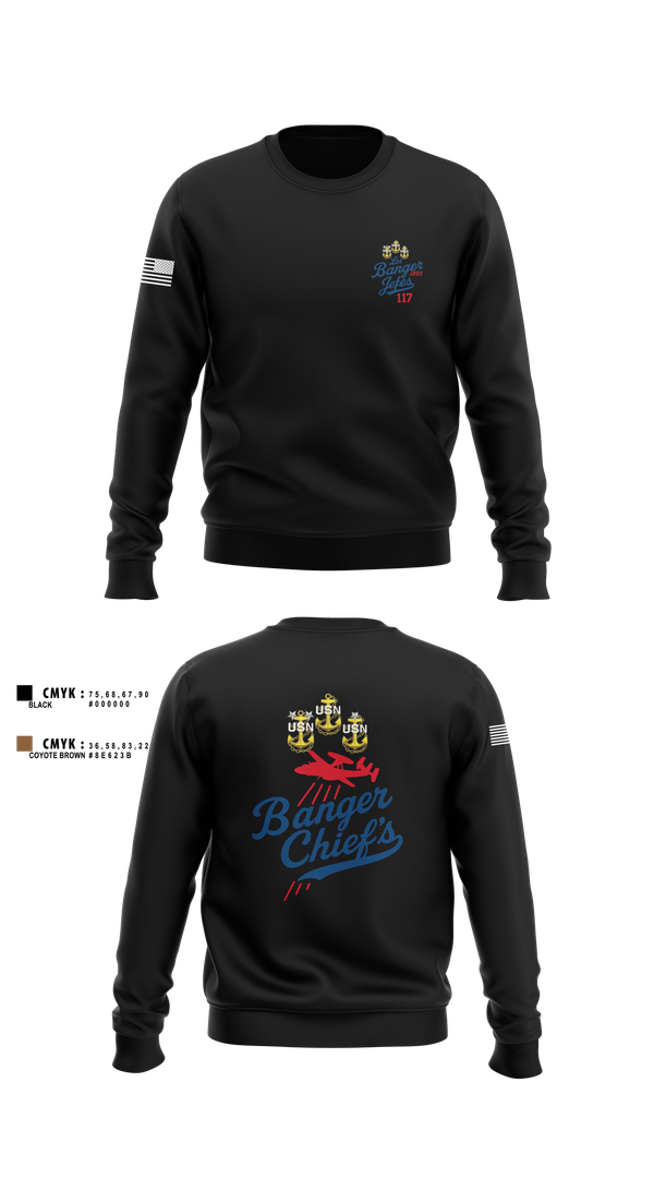 Crew Neck Sweatshirt, VAW-117, , Teamtime, Team time, sublimation, custom sports apparel, team uniforms, spirit wear, spiritwear, sports uniforms, custom shirts, team store, custom team store, fundraiser sports, apparel fundraiser