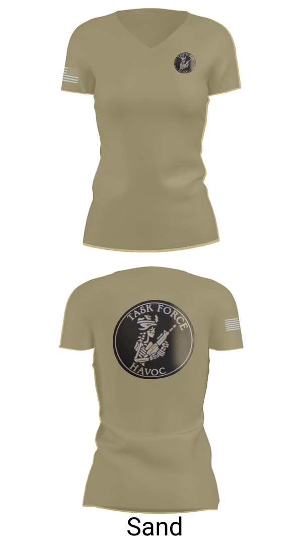 Womens Short Sleeve Vneck Shirt, Task Force Havoc, , Teamtime, Team time, sublimation, custom sports apparel, team uniforms, spirit wear, spiritwear, sports uniforms, custom shirts, team store, custom team store, fundraiser sports, apparel fundraiser