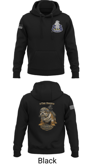 Hoodie, C-co 4-31 INF Mortar Section, Army, Teamtime, Team time, sublimation, custom sports apparel, team uniforms, spirit wear, spiritwear, sports uniforms, custom shirts, team store, custom team store, fundraiser sports, apparel fundraiser