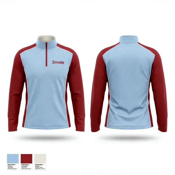 Quarter Zip Jacket, Smoke, Softball, Teamtime, Team time, sublimation, custom sports apparel, team uniforms, spirit wear, spiritwear, sports uniforms, custom shirts, team store, custom team store, fundraiser sports, apparel fundraiser