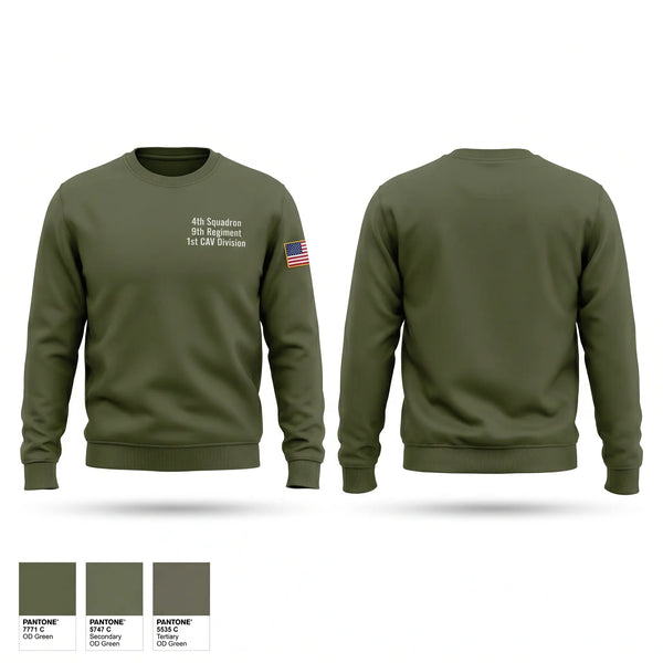 Crew Neck Sweatshirt, 4th Squadron-9th Regiment 1st CAV Division, Army, Teamtime, Team time, sublimation, custom sports apparel, team uniforms, spirit wear, spiritwear, sports uniforms, custom shirts, team store, custom team store, fundraiser sports, apparel fundraiser