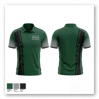Ocean Breeze Wave Runners 62388964 Short Sleeve Performance Polo - 1