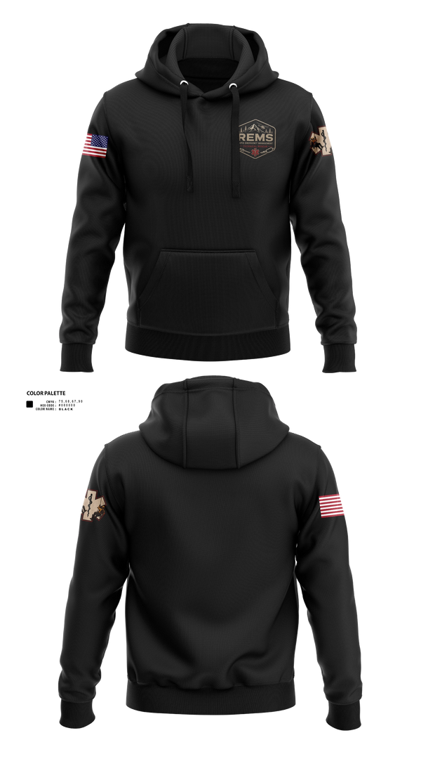 Hoodie, Rapid Emergency Management, EMS/EMT, Teamtime, Team time, sublimation, custom sports apparel, team uniforms, spirit wear, spiritwear, sports uniforms, custom shirts, team store, custom team store, fundraiser sports, apparel fundraiser