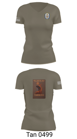 Womens Short Sleeve Vneck Shirt, Uss Carter Hall, , Teamtime, Team time, sublimation, custom sports apparel, team uniforms, spirit wear, spiritwear, sports uniforms, custom shirts, team store, custom team store, fundraiser sports, apparel fundraiser