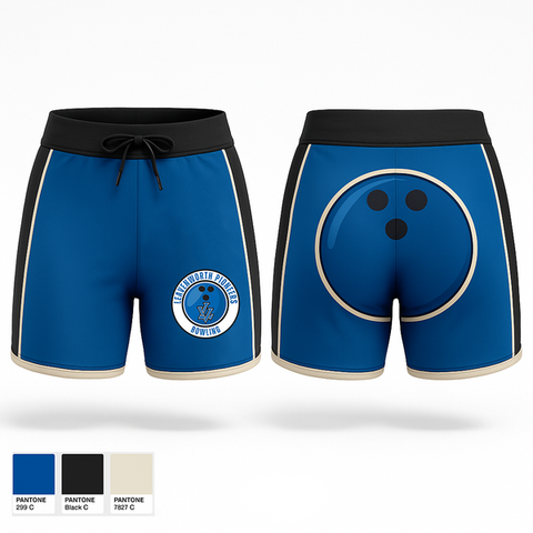 Womens Shorts, Leavenworth Pioneer Bowling, Bowling, Teamtime, Team time, sublimation, custom sports apparel, team uniforms, spirit wear, spiritwear, sports uniforms, custom shirts, team store, custom team store, fundraiser sports, apparel fundraiser