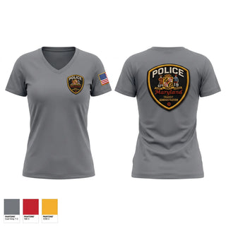 Womens Short Sleeve Vneck Shirt, MTA, Police, Teamtime, Team time, sublimation, custom sports apparel, team uniforms, spirit wear, spiritwear, sports uniforms, custom shirts, team store, custom team store, fundraiser sports, apparel fundraiser
