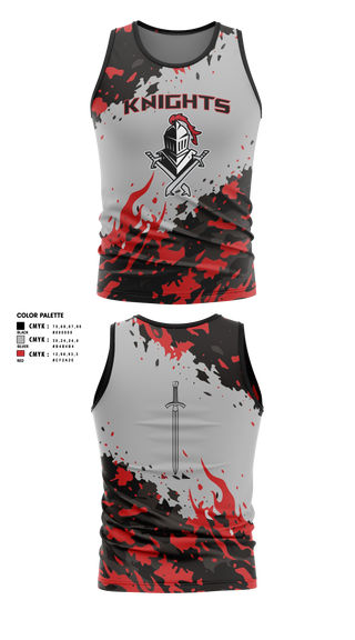 Tank Top, Knights Track Club, Track & Field, Teamtime, Team time, sublimation, custom sports apparel, team uniforms, spirit wear, spiritwear, sports uniforms, custom shirts, team store, custom team store, fundraiser sports, apparel fundraiser