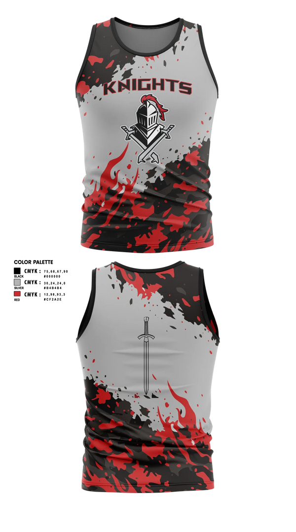 Tank Top, Knights Track Club, Track & Field, Teamtime, Team time, sublimation, custom sports apparel, team uniforms, spirit wear, spiritwear, sports uniforms, custom shirts, team store, custom team store, fundraiser sports, apparel fundraiser