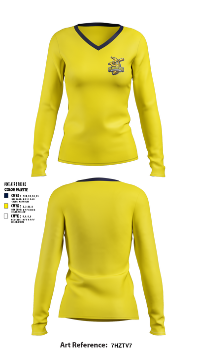 PC SOFTBALL TEAM 49705440 Women's Long Sleeve V-neck Shirt - 6