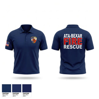 Short Sleeve Performance Polo, Ata-Bexar Fire Department, Fire Department, Teamtime, Team time, sublimation, custom sports apparel, team uniforms, spirit wear, spiritwear, sports uniforms, custom shirts, team store, custom team store, fundraiser sports, apparel fundraiser