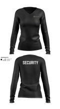 Black Tier Executive Protection Women's Long Sleeve V-neck Shirt - 21