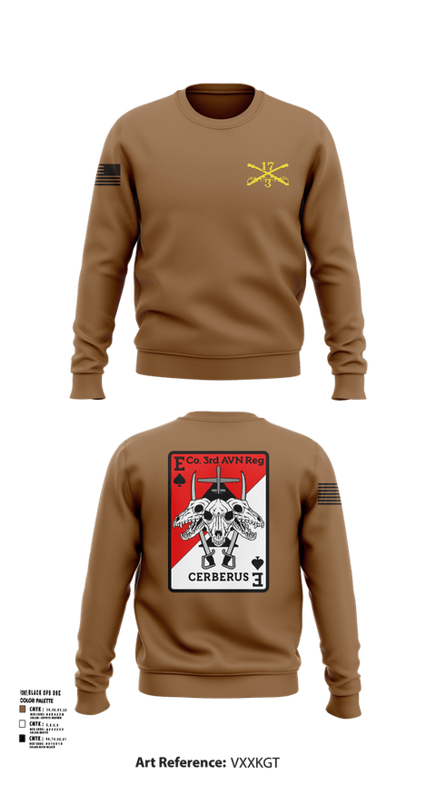 Crew Neck Sweatshirt, E CO 3RD AVN REGT, , Teamtime, Team time, sublimation, custom sports apparel, team uniforms, spirit wear, spiritwear, sports uniforms, custom shirts, team store, custom team store, fundraiser sports, apparel fundraiser