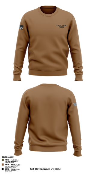 Crew Neck Sweatshirt, A BTRY 1-163D FA Reg, , Teamtime, Team time, sublimation, custom sports apparel, team uniforms, spirit wear, spiritwear, sports uniforms, custom shirts, team store, custom team store, fundraiser sports, apparel fundraiser