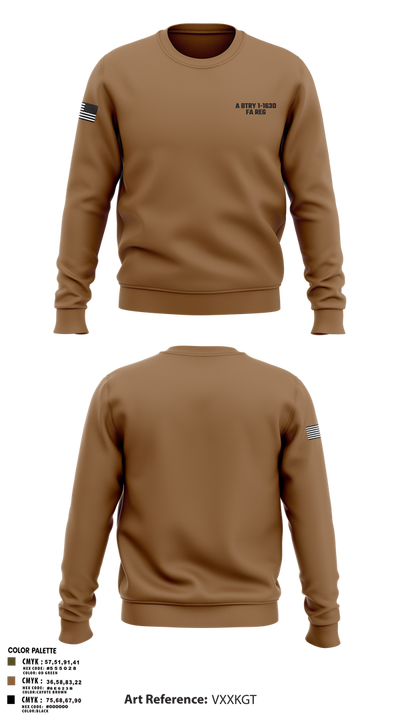 A BTRY 1-163D FA Reg 50980538 Crew Neck Sweatshirt - 2