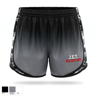 Womens Shorts, J.E.T., Wrestling, Teamtime, Team time, sublimation, custom sports apparel, team uniforms, spirit wear, spiritwear, sports uniforms, custom shirts, team store, custom team store, fundraiser sports, apparel fundraiser