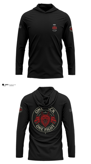 Long Sleeve Performance Shirt with hood, HHC, 11th CYB, Army, Teamtime, Team time, sublimation, custom sports apparel, team uniforms, spirit wear, spiritwear, sports uniforms, custom shirts, team store, custom team store, fundraiser sports, apparel fundraiser