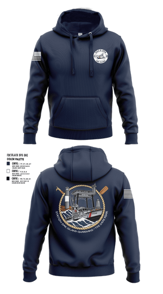 Hoodie, CG STA OAK ISLAND, Coast Guard, Teamtime, Team time, sublimation, custom sports apparel, team uniforms, spirit wear, spiritwear, sports uniforms, custom shirts, team store, custom team store, fundraiser sports, apparel fundraiser