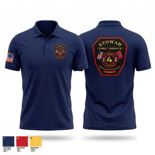 Short Sleeve Performance Polo, Etowah Fire and Rescue, Fire Department, Teamtime, Team time, sublimation, custom sports apparel, team uniforms, spirit wear, spiritwear, sports uniforms, custom shirts, team store, custom team store, fundraiser sports, apparel fundraiser