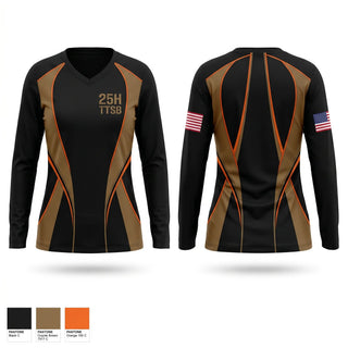 Womens Long Sleeve Vneck Shirt, 25H TTSB, Army, Teamtime, Team time, sublimation, custom sports apparel, team uniforms, spirit wear, spiritwear, sports uniforms, custom shirts, team store, custom team store, fundraiser sports, apparel fundraiser