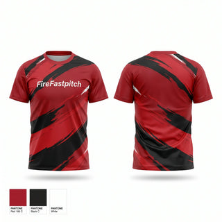 Soft Poly Tee Cotton Like Feel, Fire-Fastpitch, Softball, Teamtime, Team time, sublimation, custom sports apparel, team uniforms, spirit wear, spiritwear, sports uniforms, custom shirts, team store, custom team store, fundraiser sports, apparel fundraiser