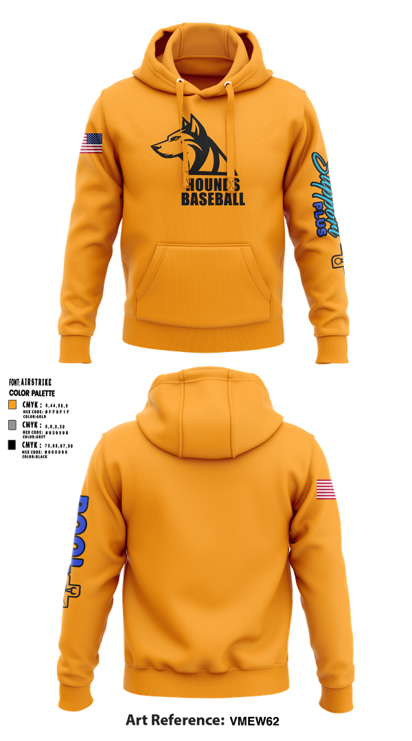 Hoodie, Hounds, Baseball, Teamtime, Team time, sublimation, custom sports apparel, team uniforms, spirit wear, spiritwear, sports uniforms, custom shirts, team store, custom team store, fundraiser sports, apparel fundraiser