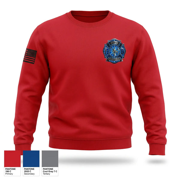 Crew Neck Sweatshirt, Tri Community Volunteer Fire Department, Fire Department, Teamtime, Team time, sublimation, custom sports apparel, team uniforms, spirit wear, spiritwear, sports uniforms, custom shirts, team store, custom team store, fundraiser sports, apparel fundraiser