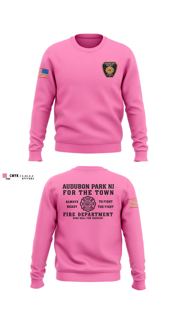 Crew Neck Sweatshirt, Audubon, Fire Department, Teamtime, Team time, sublimation, custom sports apparel, team uniforms, spirit wear, spiritwear, sports uniforms, custom shirts, team store, custom team store, fundraiser sports, apparel fundraiser