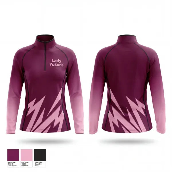 Quarter Zip Jacket, Lady Yukons, Women's Basketball, Teamtime, Team time, sublimation, custom sports apparel, team uniforms, spirit wear, spiritwear, sports uniforms, custom shirts, team store, custom team store, fundraiser sports, apparel fundraiser