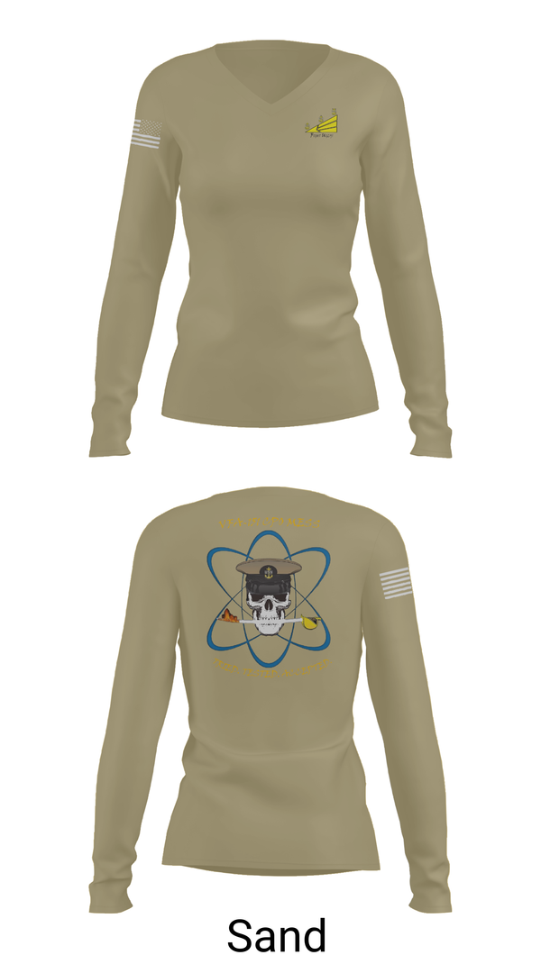 Womens Long Sleeve Vneck Shirt, VFA-151, , Teamtime, Team time, sublimation, custom sports apparel, team uniforms, spirit wear, spiritwear, sports uniforms, custom shirts, team store, custom team store, fundraiser sports, apparel fundraiser