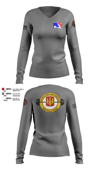 Womens Long Sleeve Vneck Shirt, H2F STORM, Army, Teamtime, Team time, sublimation, custom sports apparel, team uniforms, spirit wear, spiritwear, sports uniforms, custom shirts, team store, custom team store, fundraiser sports, apparel fundraiser
