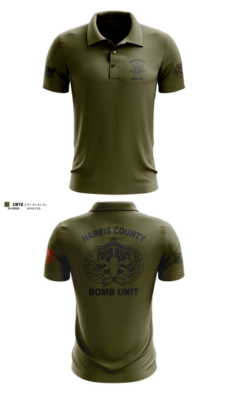 Short Sleeve Performance Polo, Harris County Sheriff’s Bomb Unit, Police, Teamtime, Team time, sublimation, custom sports apparel, team uniforms, spirit wear, spiritwear, sports uniforms, custom shirts, team store, custom team store, fundraiser sports, apparel fundraiser