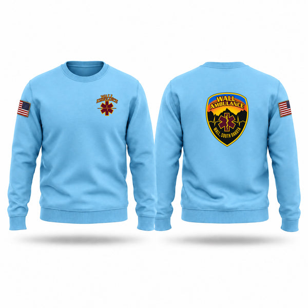 Crew Neck Sweatshirt, Wall Ambulance Service, EMS/EMT, Teamtime, Team time, sublimation, custom sports apparel, team uniforms, spirit wear, spiritwear, sports uniforms, custom shirts, team store, custom team store, fundraiser sports, apparel fundraiser