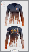 Lady Broncos 84710357 Women's Long Sleeve V-neck Shirt - 3